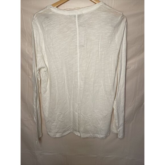Social Standard By Sanctuary Dylan Scoop Tee White Long Sleeve XL Women 100% Cot - Picture 6 of 16